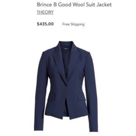 Theory Blazer NEW LABEL Brince b traceable navy - Picture 1 of 10